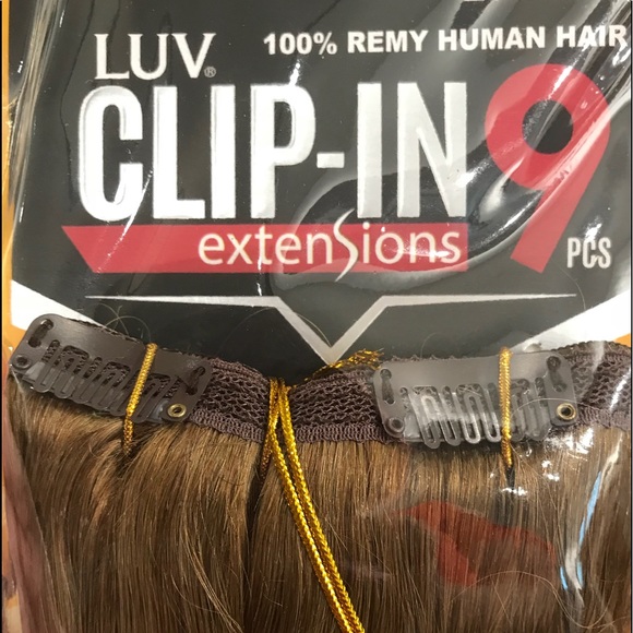 Clipin Human hair Extensions 18 Inch Long 9pcs main image 4